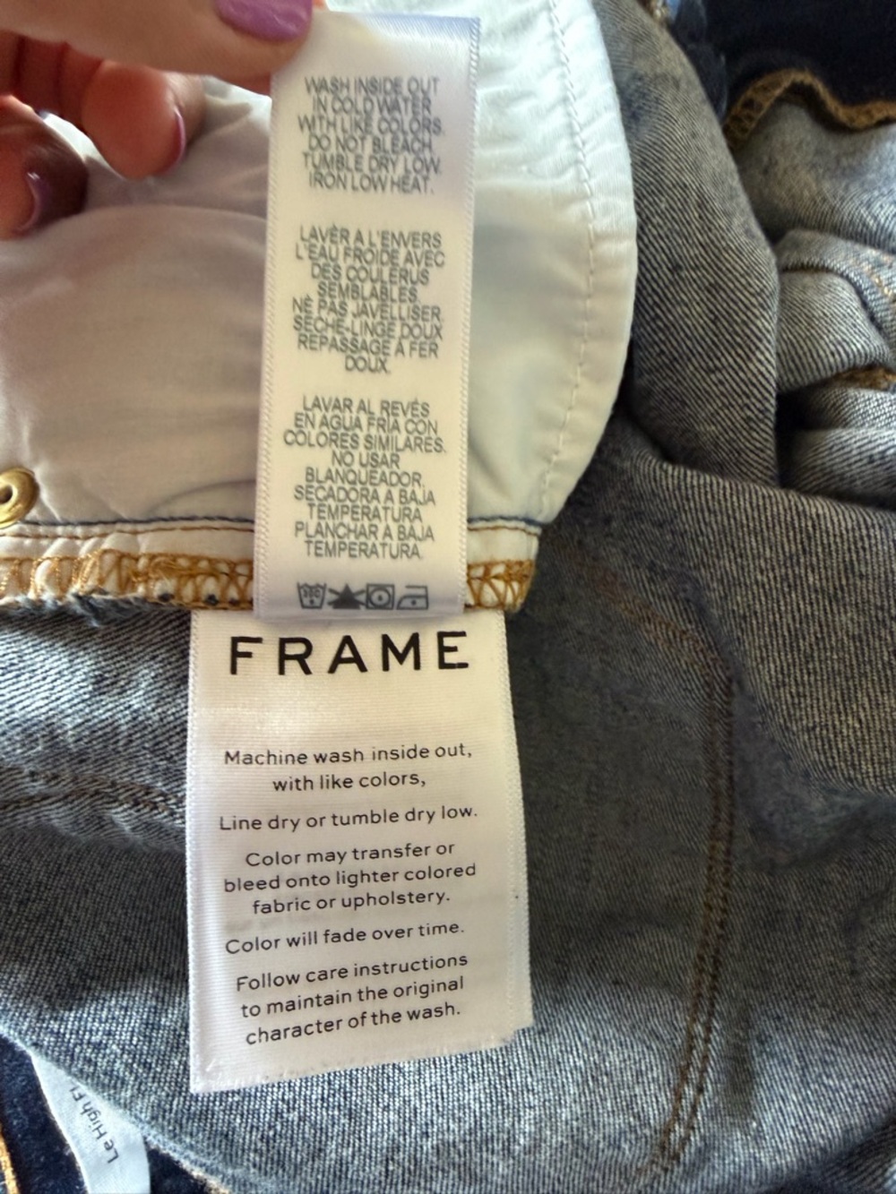 Frame Denim Dark Blue Flare Jeans - Picture 11 of 14